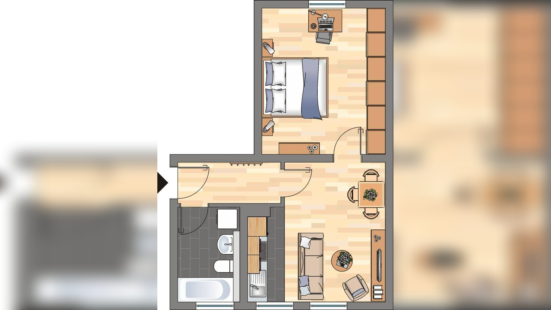 Demnächst frei! 1-Zimmer-Wohnung in Dortmund Körne – 44143 Dortmund – Vorschaubild 3