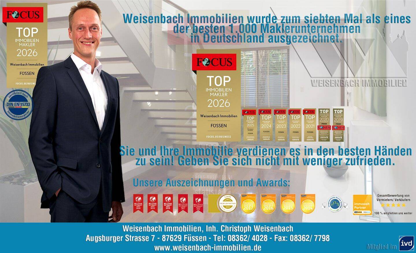 Wohnen, wo andere Urlaub machen – Möbliertes Apartment mit Wellnessbereich und Alpenblick in Füssen-Weißensee – 87629 Füssen – Vorschaubild 2