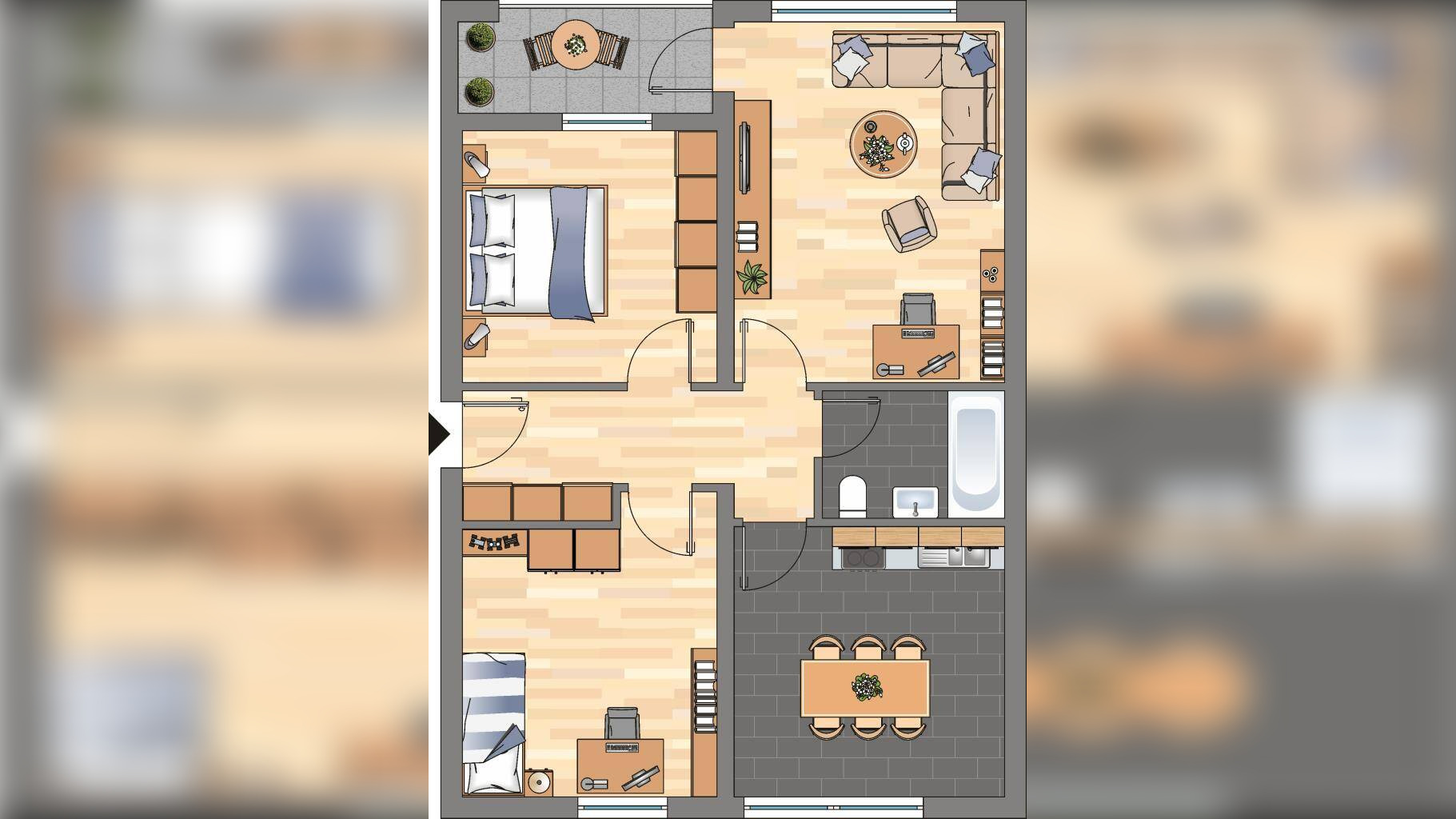 3-Zimmer-Wohnung mit Balkon in Oldenburg-Nadorst! – 26127 Oldenburg (Oldb) – Vorschaubild 3
