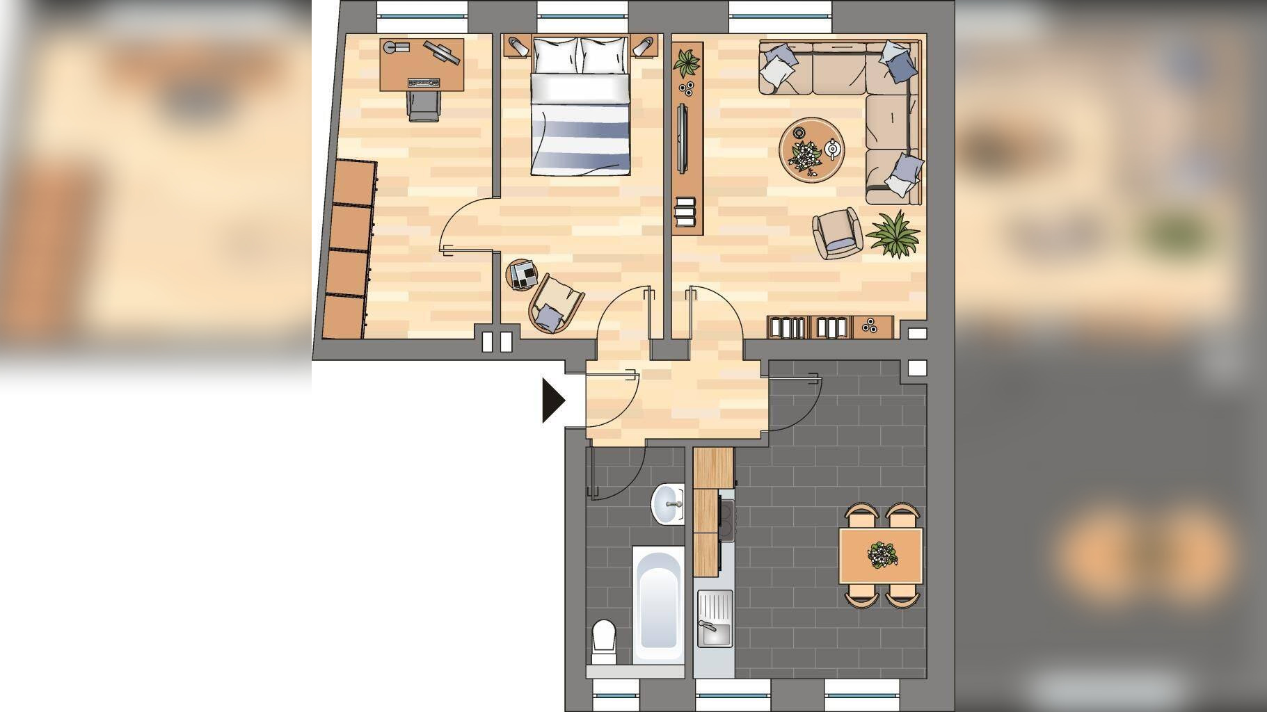Hochwertige 2-Zimmer-Etagenwohnung in Kiel 56,47 m²,in einem energetisch saniertem Objekt – 24143 Kiel – Vorschaubild 8
