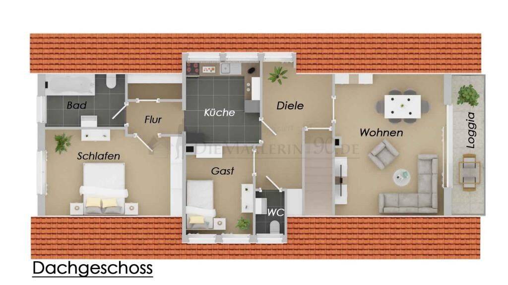 Ankommen, wohlfühlen, zuhause sein – helle Dachgeschosswohnung für Menschen mit Sinn für Ruhe und Raum – 27793 Wildeshausen – Vorschaubild 4