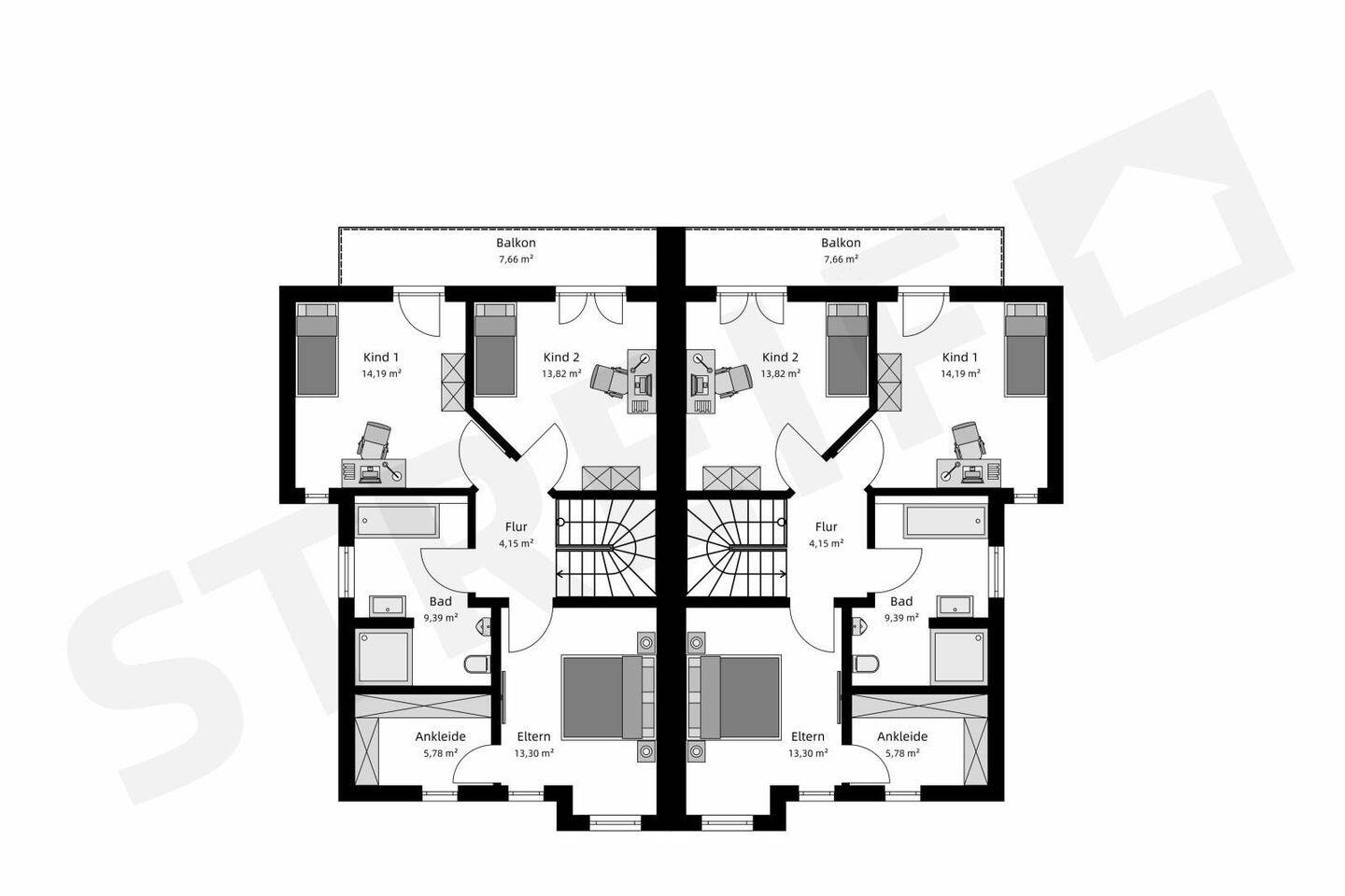 Modernes Doppelhaus in München-Denning, projektiert nach Kundenwünschen – 81929 München – Vorschaubild 5