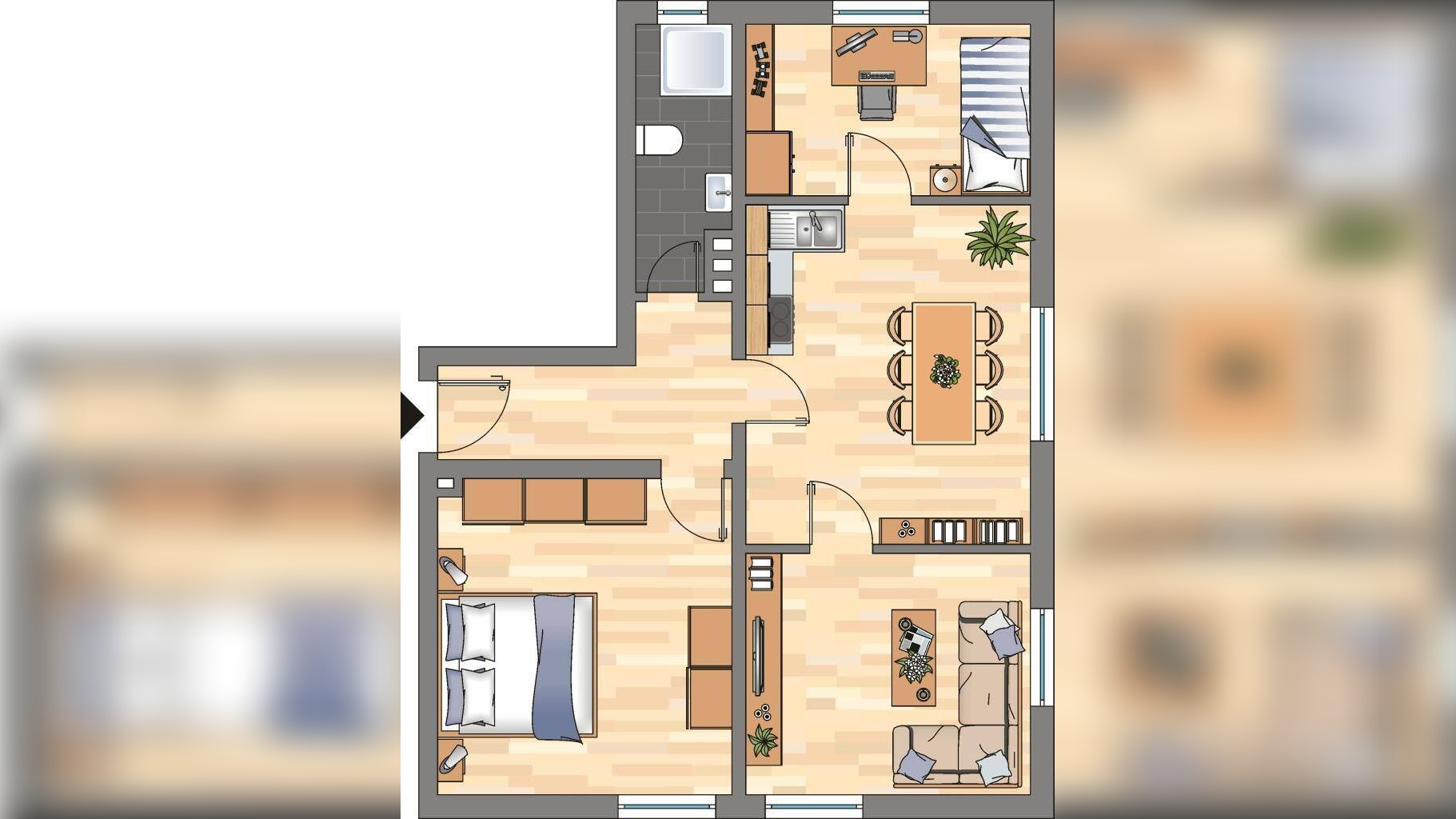Bezugsfertige 3-Zimmer-Wohnung in Oldenburg-Osternburg! – 26135 Oldenburg (Oldb) – Vorschaubild 2