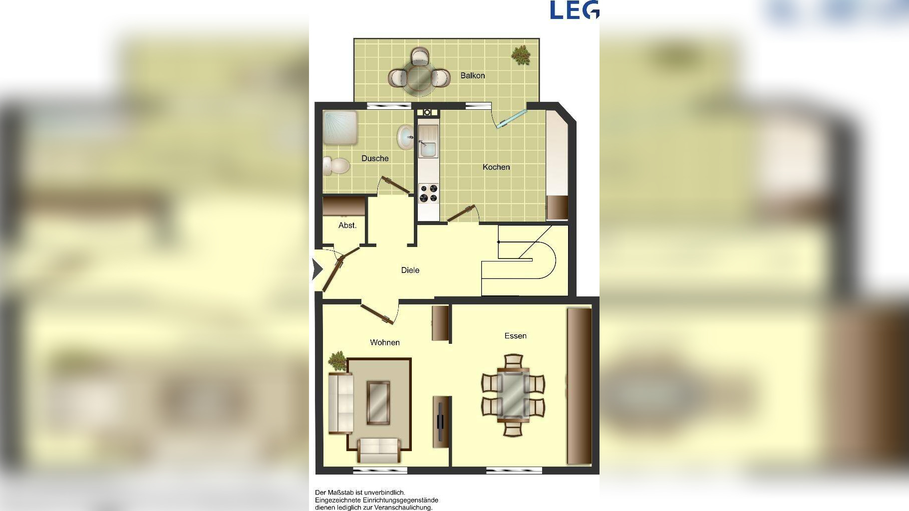 Demnächst frei! 5-Zimmer-Wohnung in Duisburg Hüttenheim – 47259 Duisburg – Vorschaubild 2