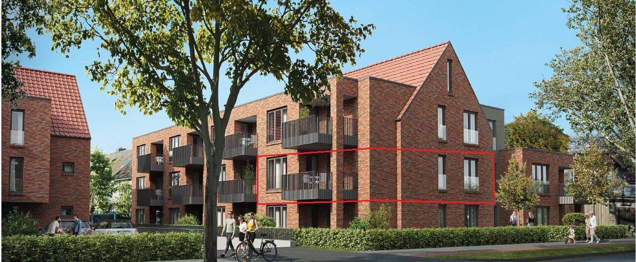 Exklusive 3-Zimmer-Neubauwohnung mit großer Fensterfront, Balkon, Aufzug & Tiefgarage in Lingen – 49809 Lingen (Ems) – Vorschaubild 2
