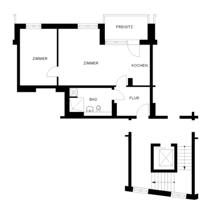 WBS A – 65 m²! Schöne 2-Zimmer-Wohnung in Porz! – 51145 Köln – Vorschaubild 2