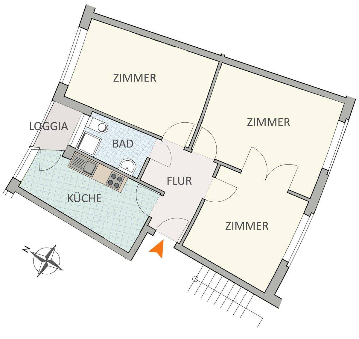 * ohne Käuferprovision * Perfekt geschnittene, helle 3-Zimmer-Wohnung im Komponistenviertel – 22083 Hamburg – Vorschaubild 11
