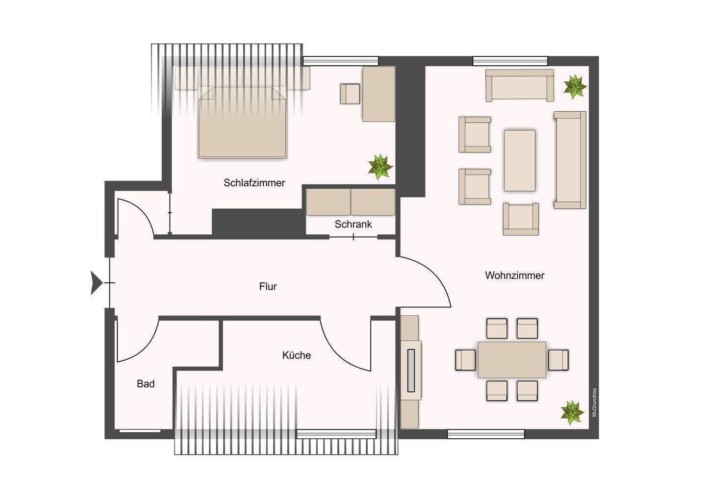 1. Monat kaltmietfrei! Moderne 2-Zimmer-Dachgeschosswohnung – frisch saniert – 45143 Essen – Vorschaubild 3