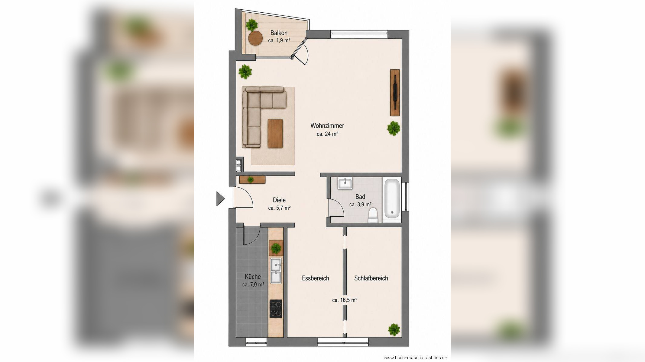 Renovierungsbedürftige 2-Zimmerwohnung in Langenhorn – 22415 Hamburg – Vorschaubild 9