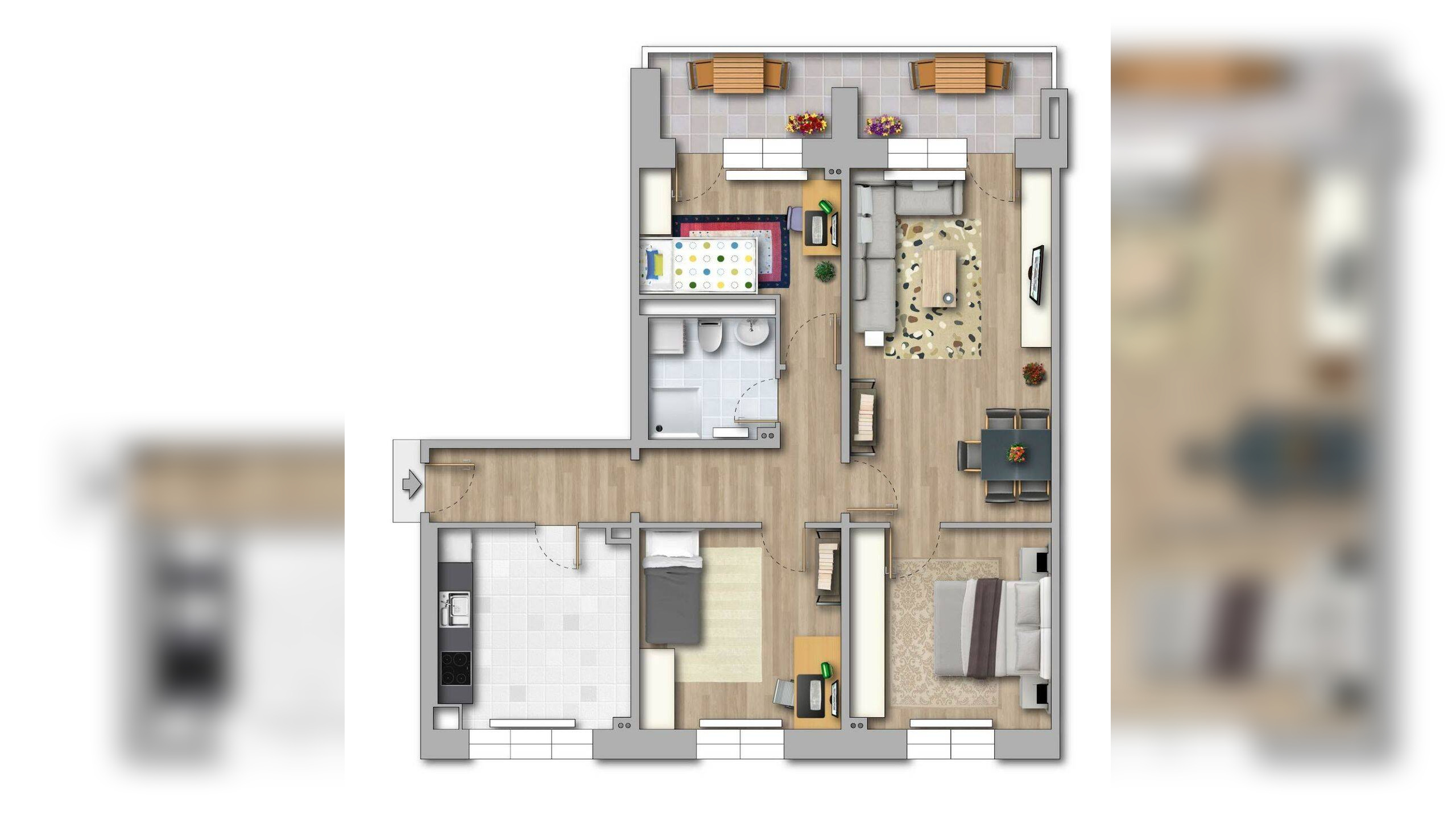 3,5 Zimmer mit RIESIGER LOGGIA! – 39128 Magdeburg – Vorschaubild 6