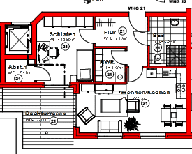 Charmante 2-Zimmer-Wohnung mit sonniger Dachterrasse und Stellplatz – 26133 Oldenburg (Oldb) – Vorschaubild 5