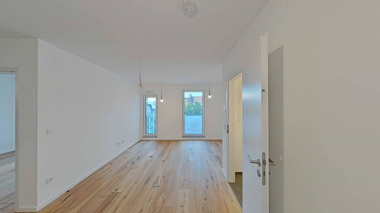Erstbezug im 4. OG: 2 Zimmer mit 49 m² privater Dachterrasse, Küche inklusive – 60327 Frankfurt am Main – Vorschaubild 2