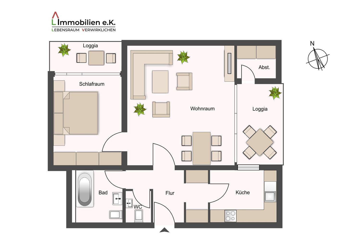 Schöne helle 2-Zimmer Wohnung im herzen von Neugereut – 70378 Stuttgart – Vorschaubild 2