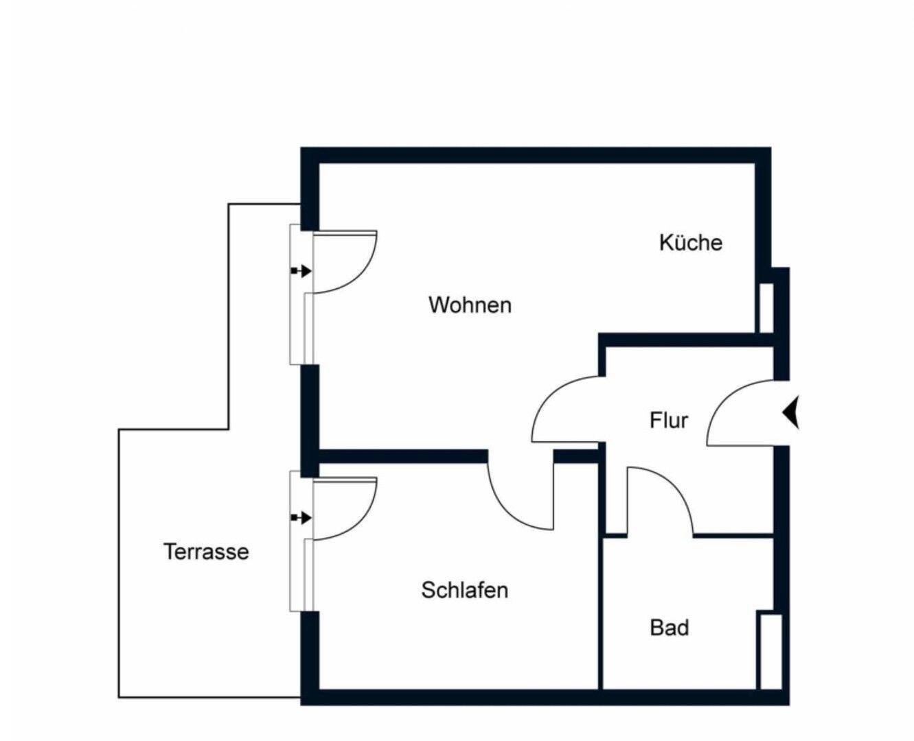 Ruhige möblierte 2-Zimmer-Gartenwohnung mit Terrasse in Frankfurt Nordend-West – 60435 Frankfurt am Main – Vorschaubild 8