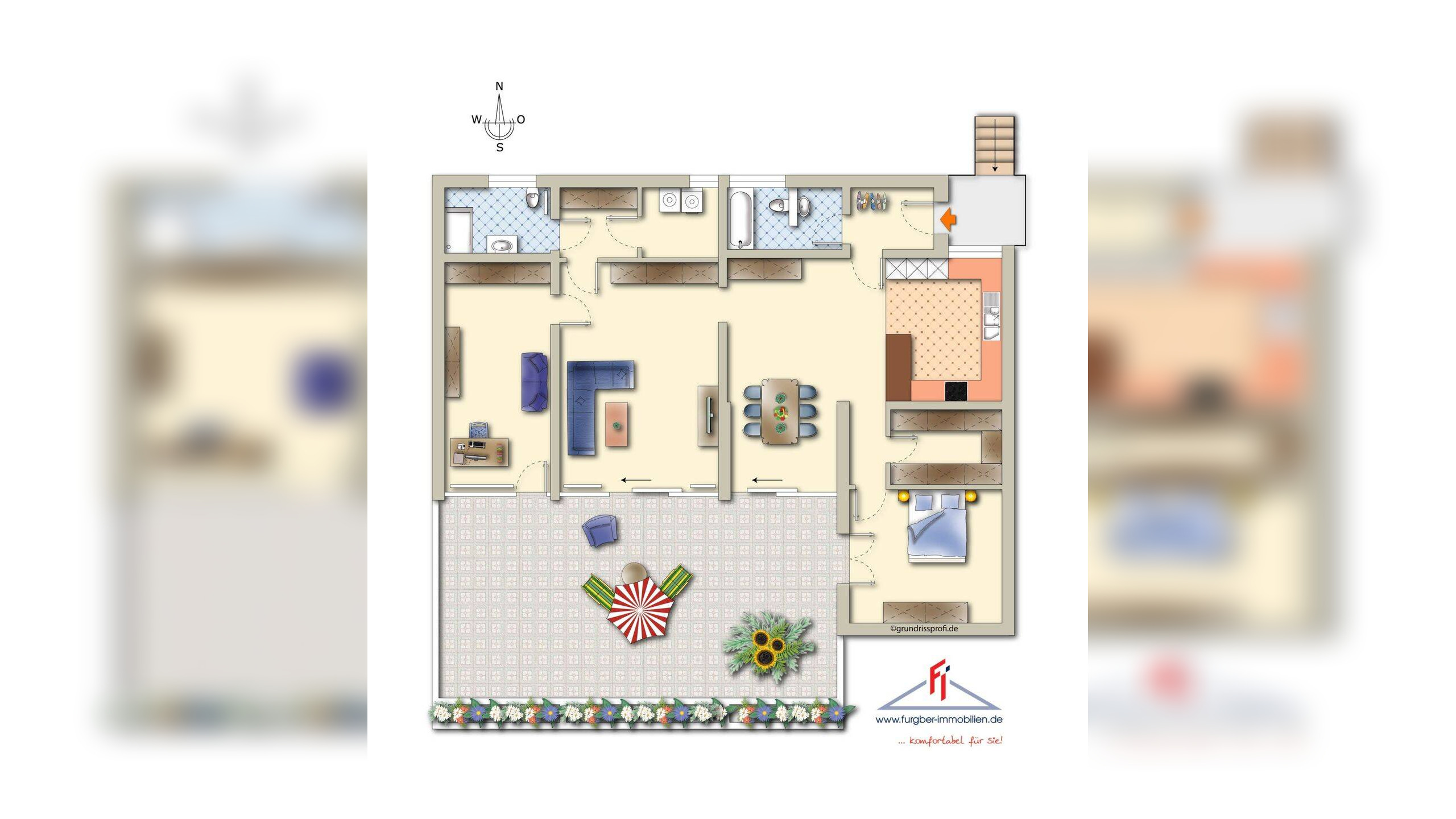Penthousefeeling pur, hochwertige Ausstattung, ca. 60 m² Südterrasse, Weitblick, 2 x Bäder, Garage + – 14055 Berlin – Vorschaubild 8