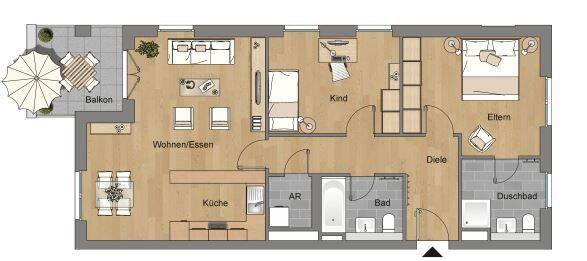 Ruhepol im Großstadtdschungel – großzügige 3-Zimmer-Wohnung – 35578 Wetzlar – Vorschaubild 2