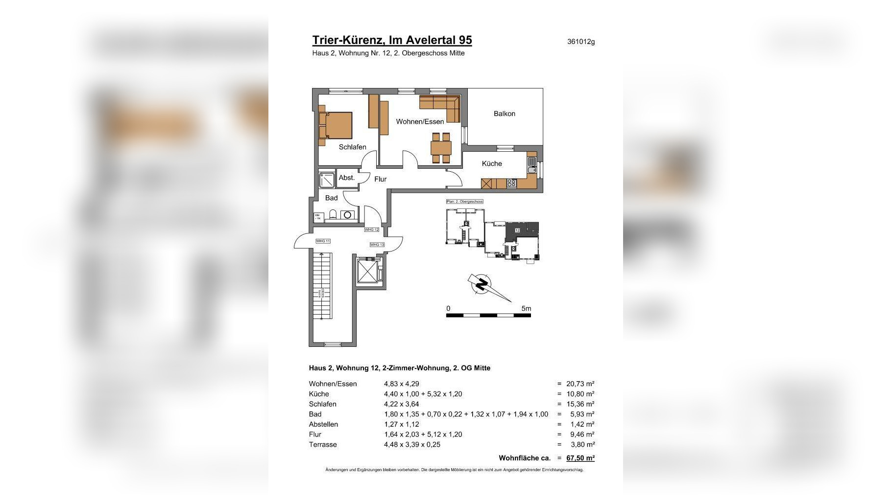 ****Schöne Wohnung mit BALKON; mit Wohnberechtigungsschein**** – 54296 Trier – Vorschaubild 2