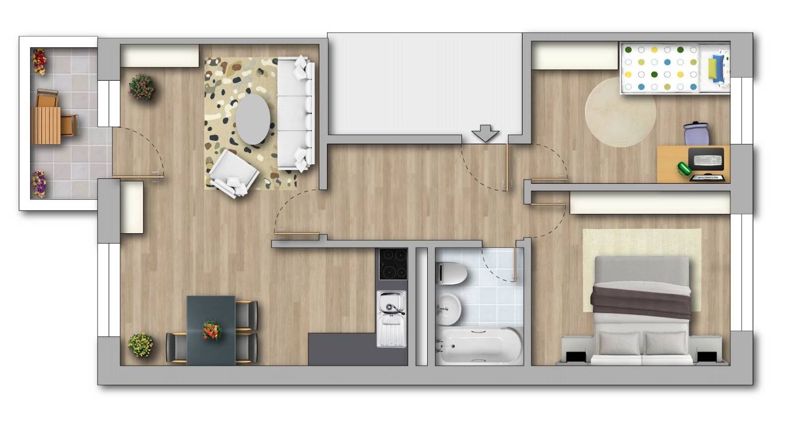 * Ferienwohnung * klein und gemütlich * Südpark * – 6124 Halle (Saale) – Vorschaubild 2