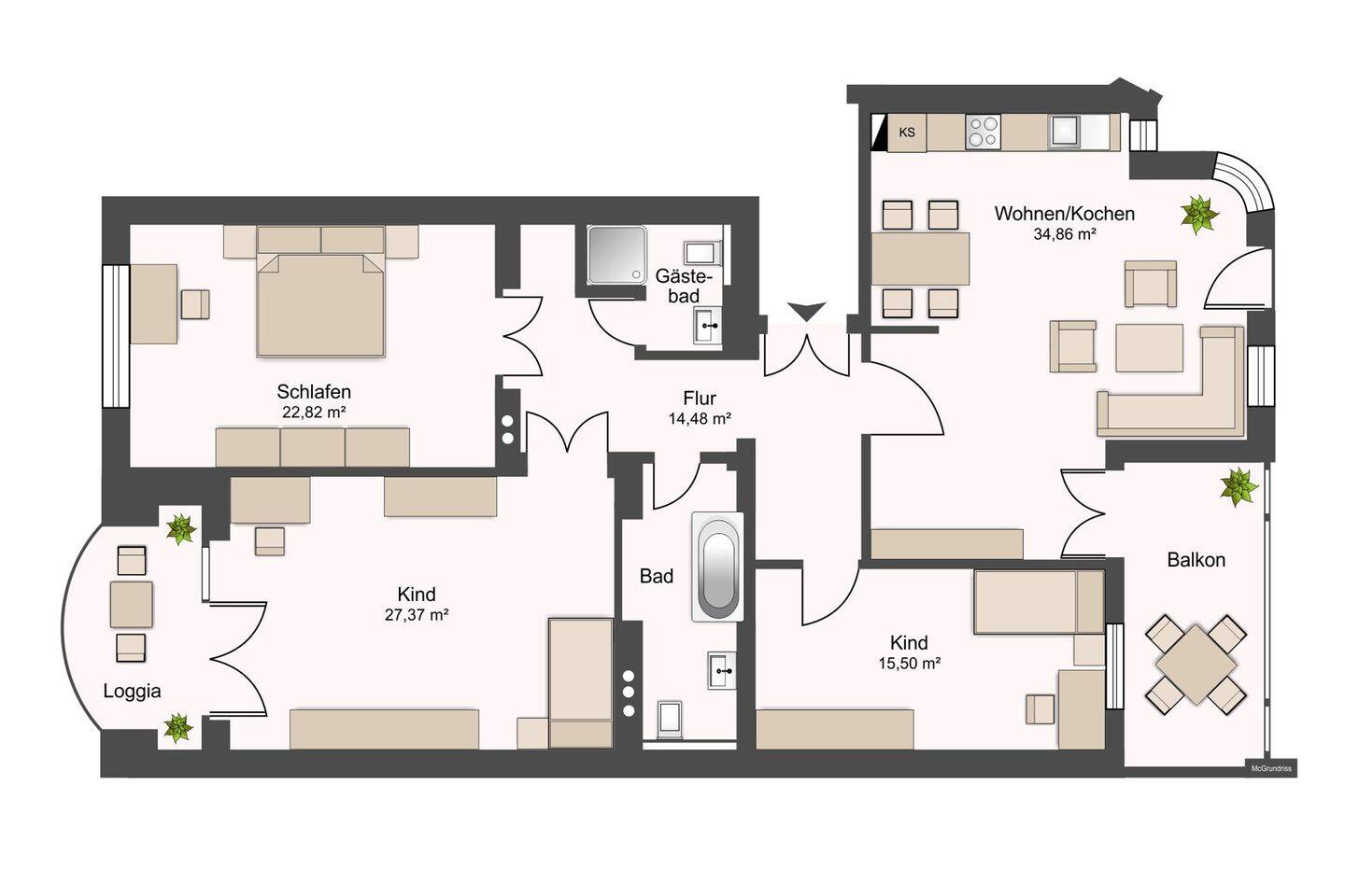 Exklusive 4-Zimmer-Wohnung mit 2 Balkonen! Bezugsfrei ab sofort! – 1069 Dresden – Vorschaubild 7