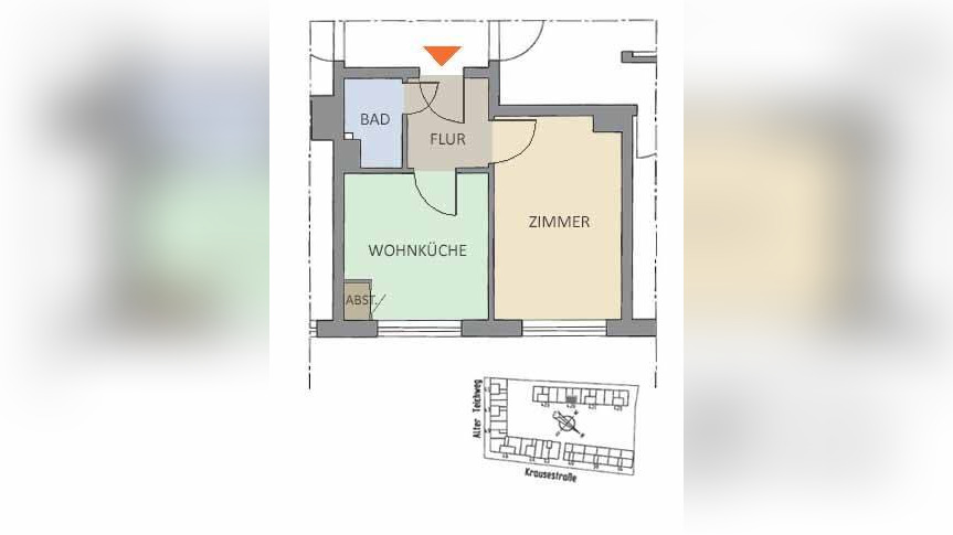 *ohne Käuferprovision* Bezugsfreie 1-Zimmer-Wohnung mit Wohnküche am Osterbekkanal – 22049 Hamburg – Vorschaubild 9