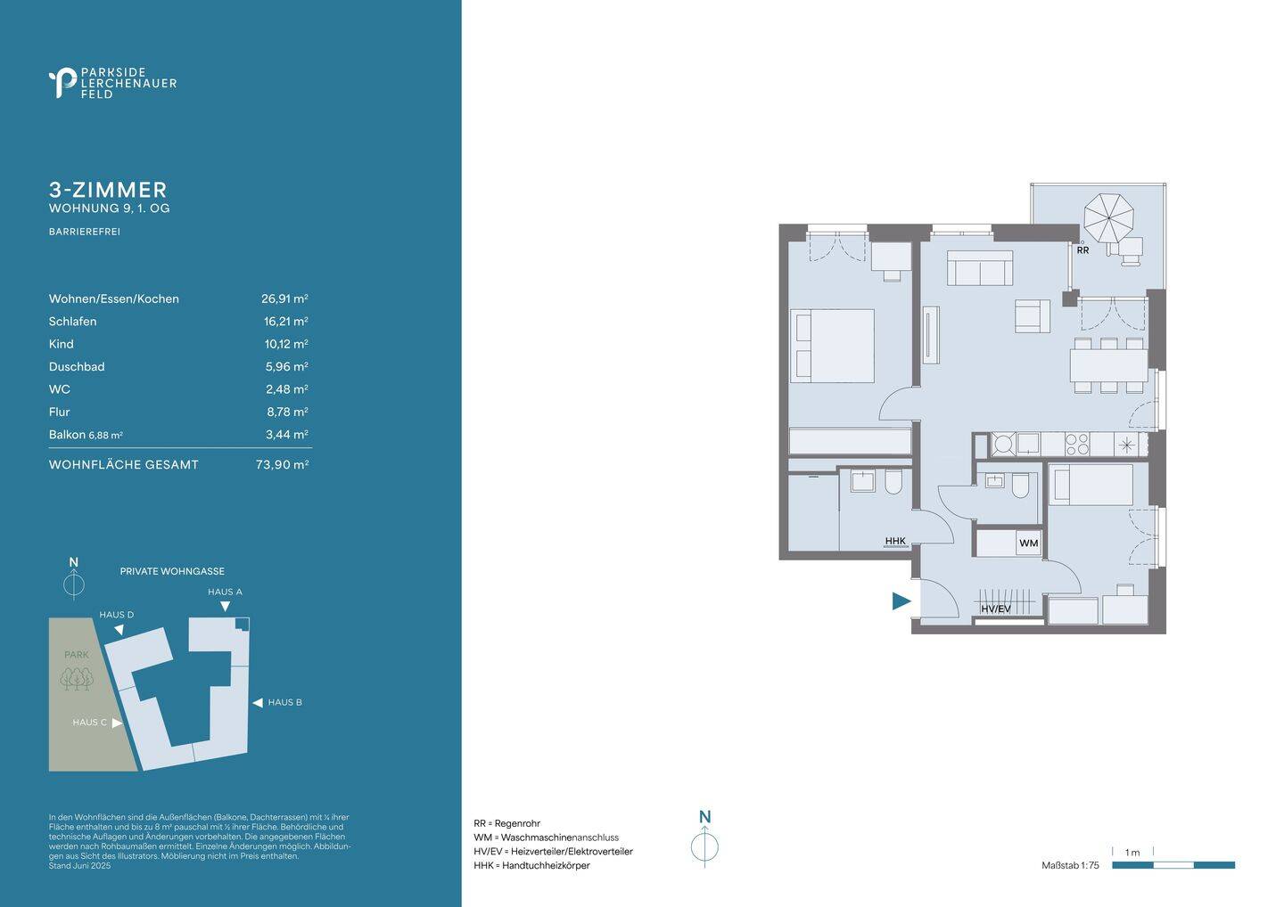 3-Zimmer-Neubauwohnung mit Balkon in München-Feldmoching – ideal für Familien & Paare – 80995 München – Vorschaubild 10