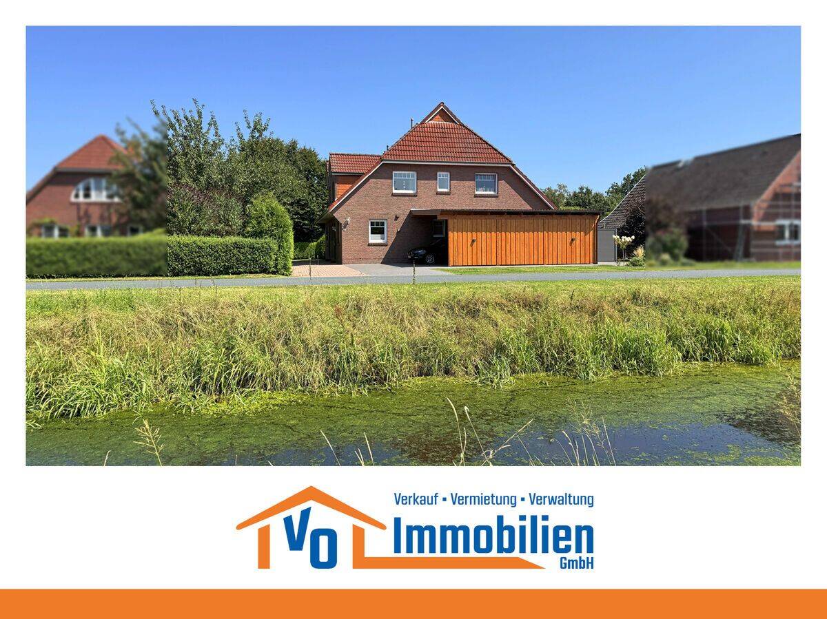 Idyllischer Wiekenlage: Gepflegte Doppelhaushälfte mit EBK, D-Carport und Garten in Wiesmoor, 26639 Wiesmoor