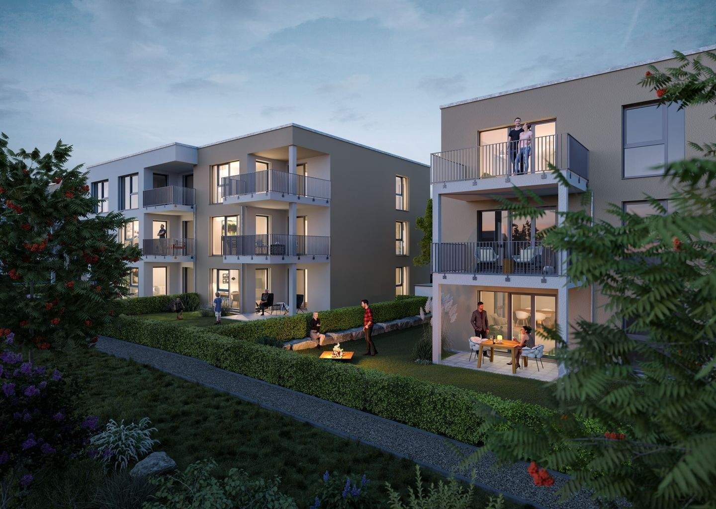 2-Zimmer-Wohnungen, KfW-Darlehen, Degressive AfA, Balkon, Fahrstuhl, Tiefgarage, Neubau – 91077 Neunkirchen a. Brand – Vorschaubild 2