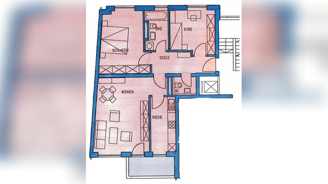 3 ZKB Balkon TG Stellplatz – 99092 Erfurt – Vorschaubild 3