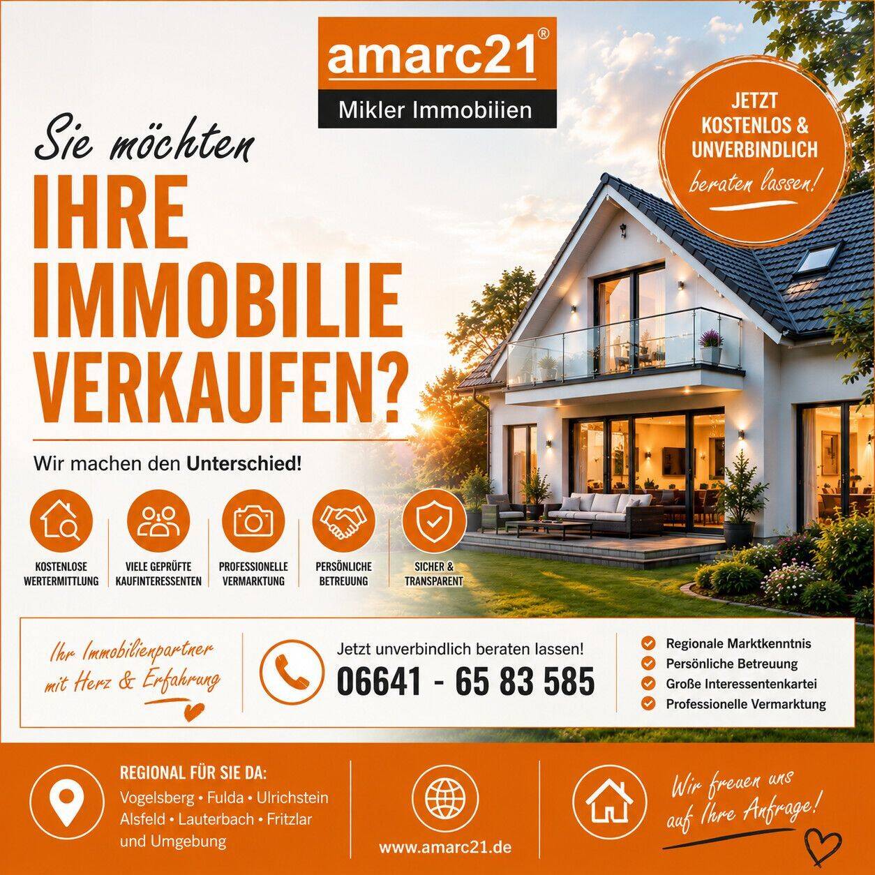 Sie möchten verkaufen? Wir helfen! www.amarc21.de, 36043 Fulda