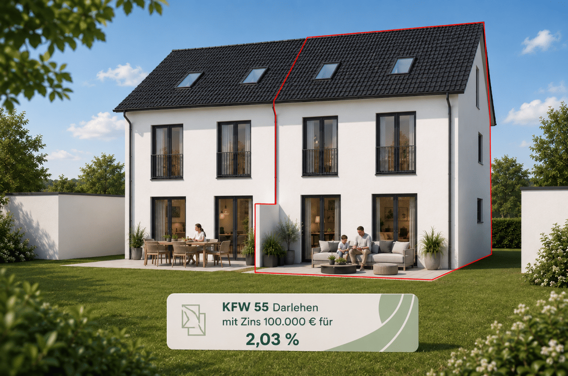 Modernes Wohnglück in Wartenberg – energieeffiziente Doppelhaushälfte in KfW-55 Standard, 85456 Wartenberg