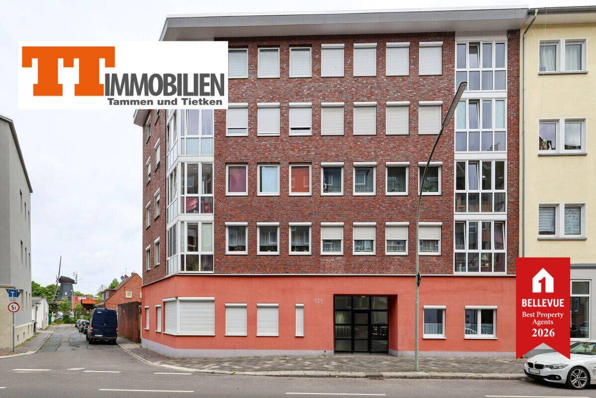 TT: Barrierefrei + zentral wohnen – Hochwertig modernisierte Eigentumswohnung mit Garage am Kurpark!, 26382 Wilhelmshaven (Bant Heppens Innenhafen Innenstadt Siebethsburg)