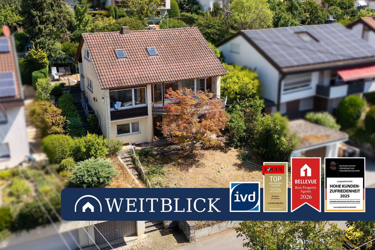 WEITBLICK: Leerstehendes Einfamilienhaus mit Einliegerwohung in Bestlage!, 71642 Ludwigsburg