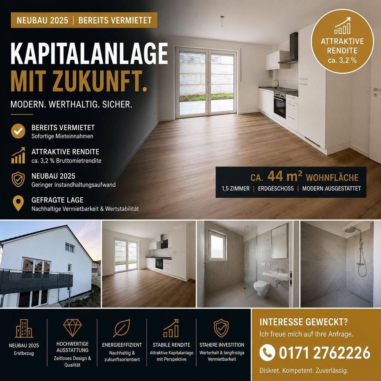 Eigentumswohnung, 1 Zimmer, 44 m², in Aichach, 86551 Aichach