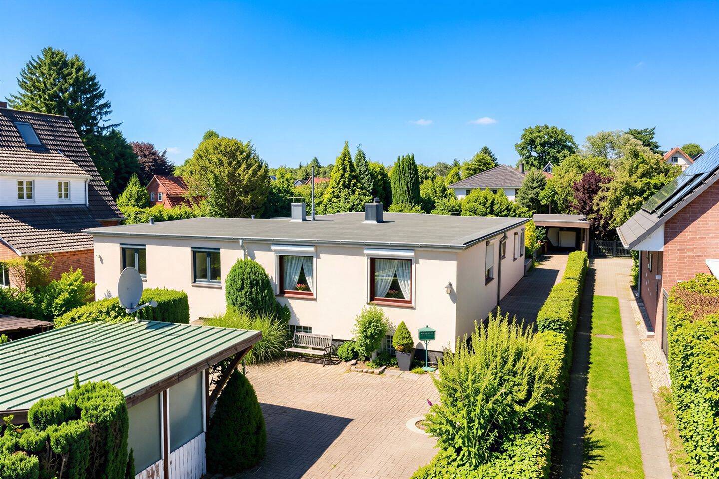 Bungalow-Doppelhaushälfte auf großem Grundstück in ruhiger Wohnlage, 22395 Hamburg (Wandsbek Bergstedt Poppenbüttel Sasel Wohldorf-Ohlstedt)