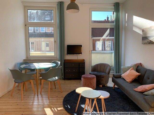 Aachen-Ost: Im Retro-Schick möbl. 3-Zi-Whng. m. Balkon, 52068 Aachen