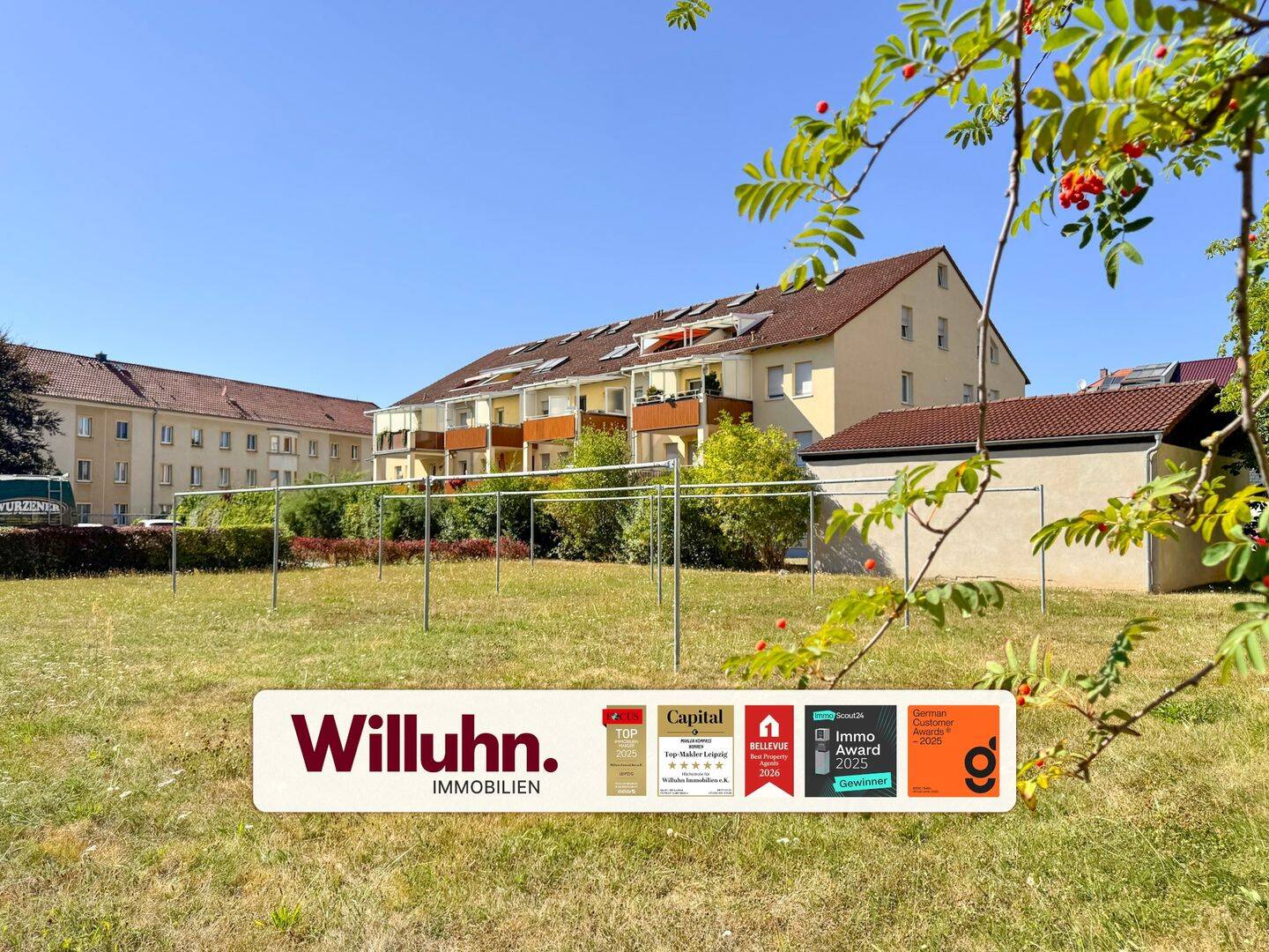 Zentral und grün Wohnen auf 2 Ebenen | Einbauküche | Kamin | Loggia | Pkw-Stellplatz, 4808 Wurzen