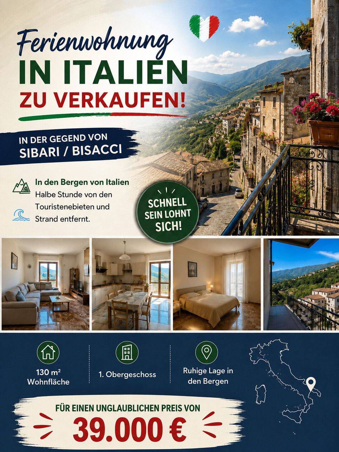 Großzügige Ferienwohnung in Süditalien – 130 m² nahe Sibari & Bisacchi, 79576 Weil am Rhein