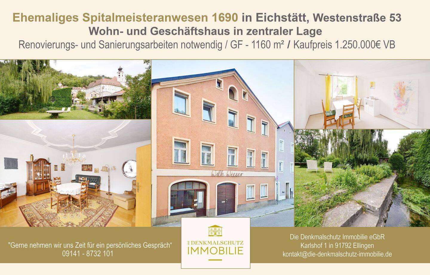 Ehem. Spitalmeisteranwesen von 1690 in Eichstätt – Wohn- und Geschäftshaus in zentraler Lage, 85072 Eichstätt
