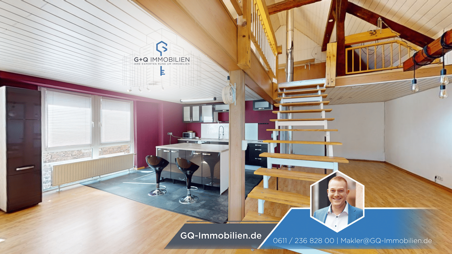 Traumhaftes Galerie-Wohnen: Großzügige Maisonette mit Open-Space-Küche & echtem Holzcharme, 67691 Hochspeyer