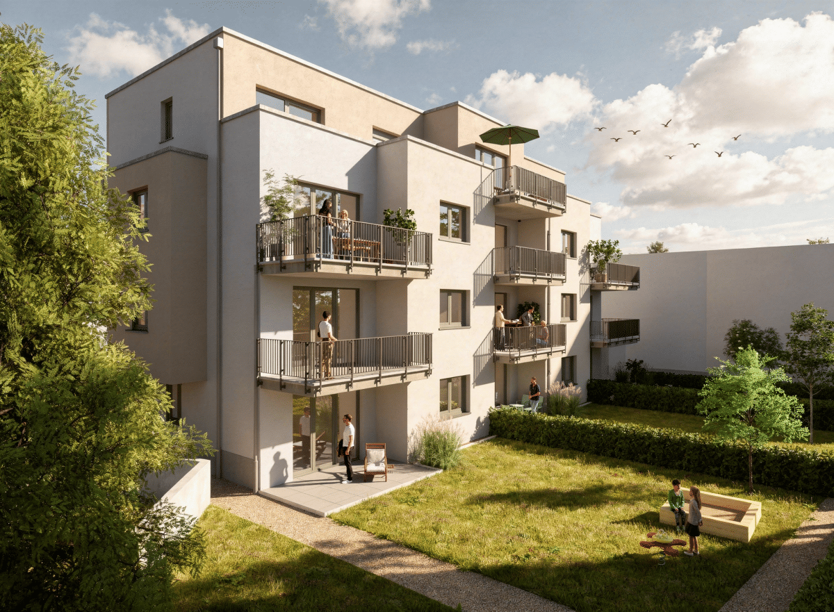Neubauwohnungen in KA-Durlach: Geräumige 2-Zimmerwohnung mit Terrasse und Garten, 76227 Karlsruhe (Durlach Hohenwettersbach Stupferich)