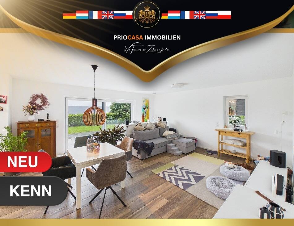 LUXUS 2,5 ZKB | TERRASSE | EXKLUSIVE GARTENNUTZUNG | HOCHWERTIGE AUSSTATTUNG | OFFENE KÜCHE | BARRIEREFREIE DUSCHE | AUFZUG | WEG ++, 54344 Kenn