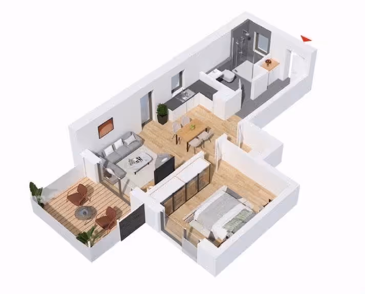 2-Zimmer Mietwohnung in Salching, 94330 Salching