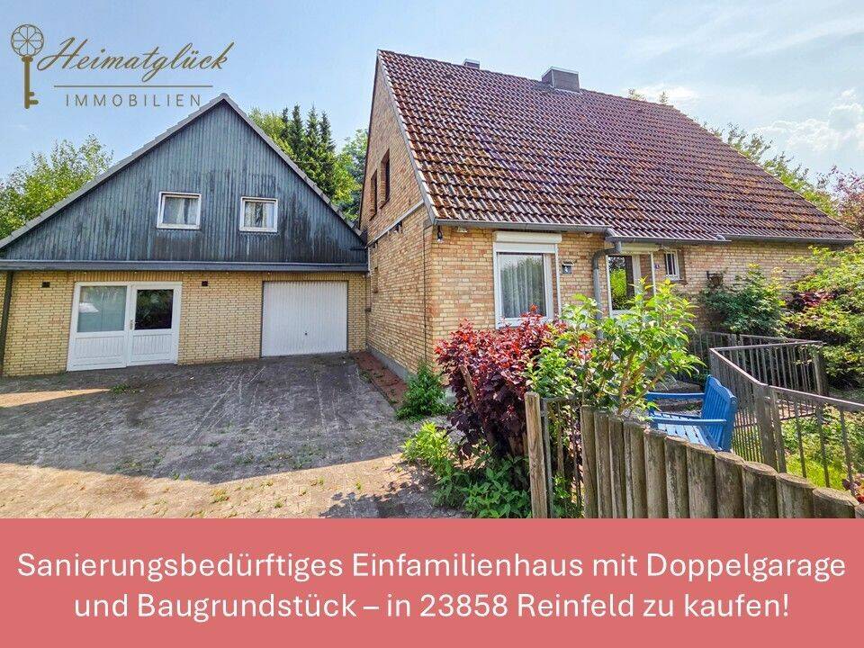 Sanierungsbedürftiges Einfamilienhaus mit Doppelgarage zu kaufen!, 23858 Reinfeld (Holstein)