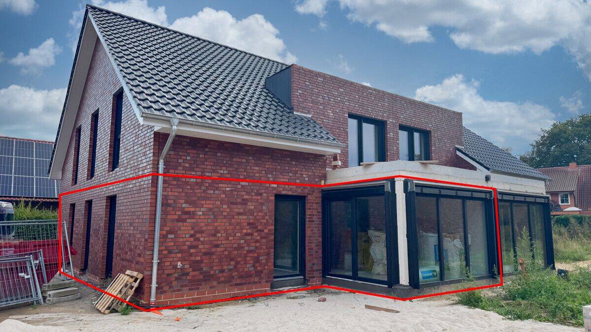 Neubau-Erstbezug in Neuenhaus: 3 Zimmer, Wintergarten und eigene Terrasse, 49828 Neuenhaus