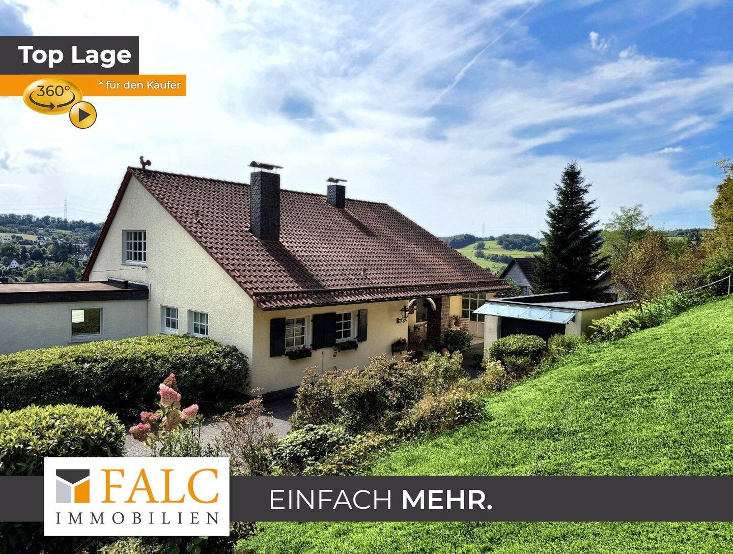 Einfamilienhaus mit Aussicht in Toplage und umfangreicher Baureserve, 51645 Gummersbach