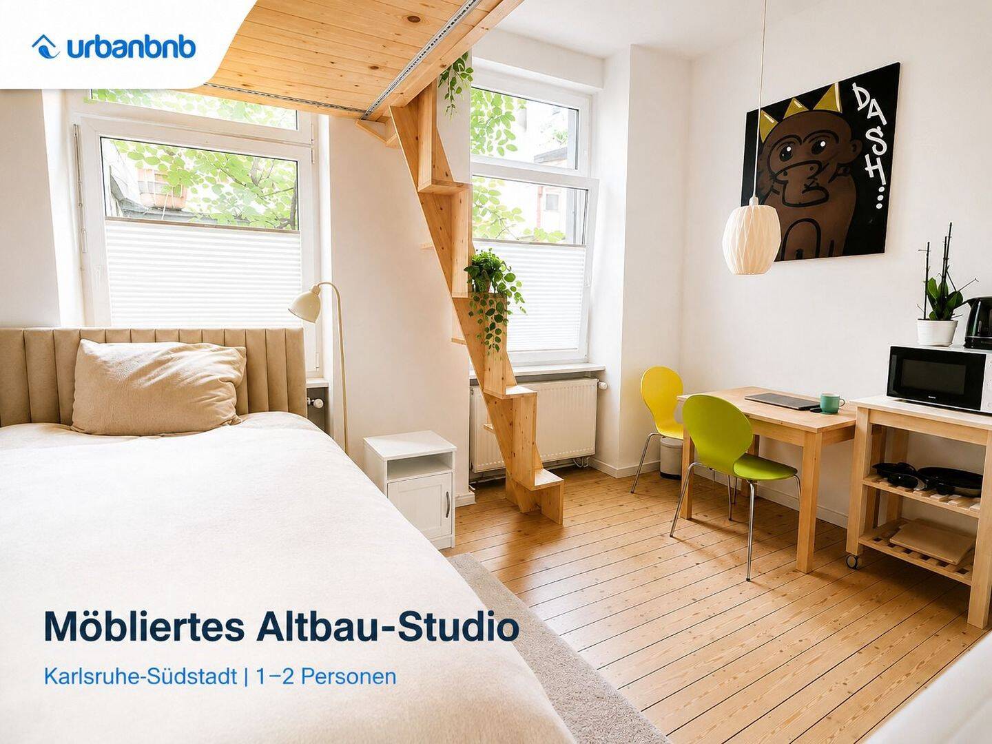 Charmantes Altbau-Studio in Karlsruhe-Südstadt – möbliert wohnen auf Zeit, 76137 Karlsruhe