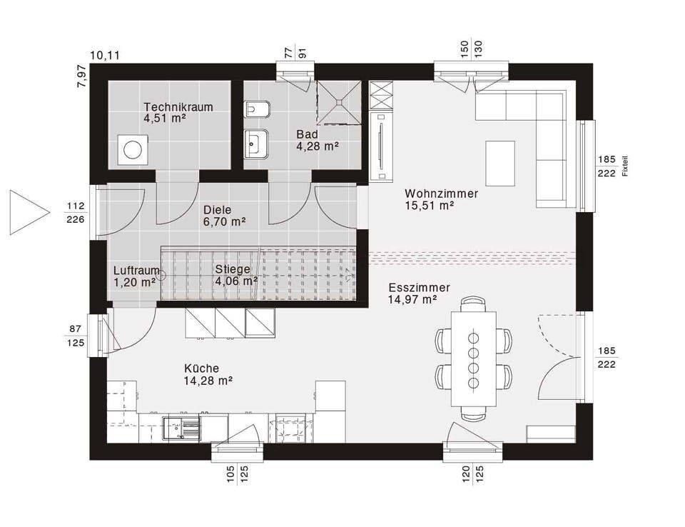 Exklusives Bauhaus-Design: Modernes Kubushaus mit Weitblick und lichtdurchfluteter Architektur in Schönfeld, 1561 Schönfeld
