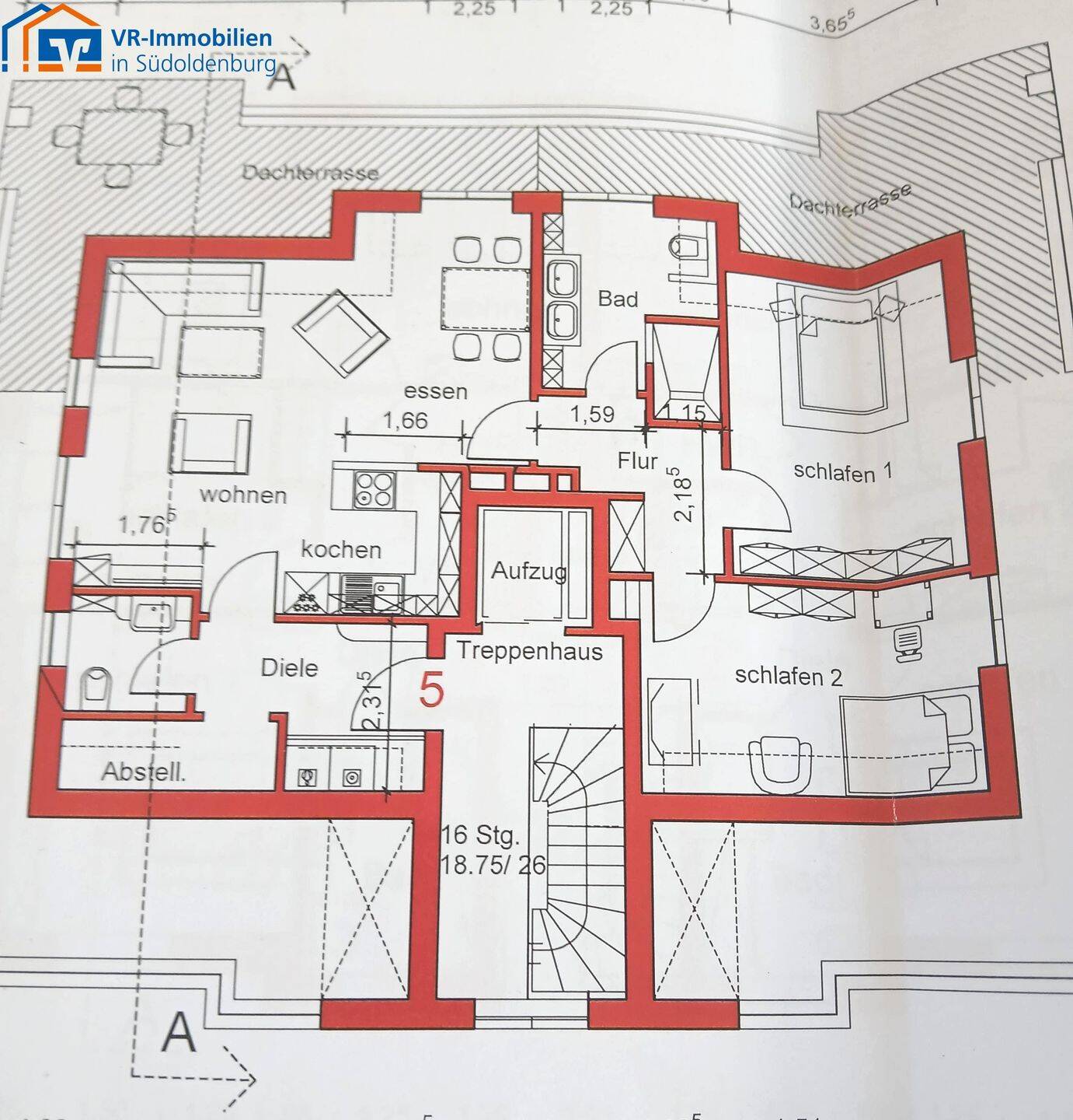 Modernes Wohnen am Stadtpark:Penthouse mit Küche und Dachterrasse in Friesoythe!, 26169 Friesoythe