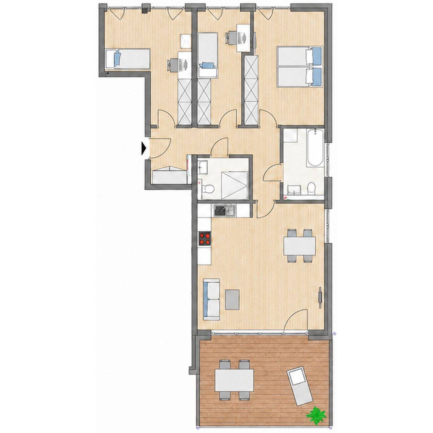 MODERNE ARCHITEKTUR / LICHTDURCHFLUTETE 4-ZIMMERWOHNUNG / NEUBAU ERSTBEZUG