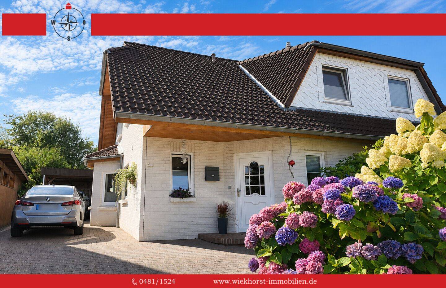 Hortensientraum in Albersdorf I Gepflegte DHH in ruhiger Sackgassenlage mit Gartenidylle, 25767 Albersdorf